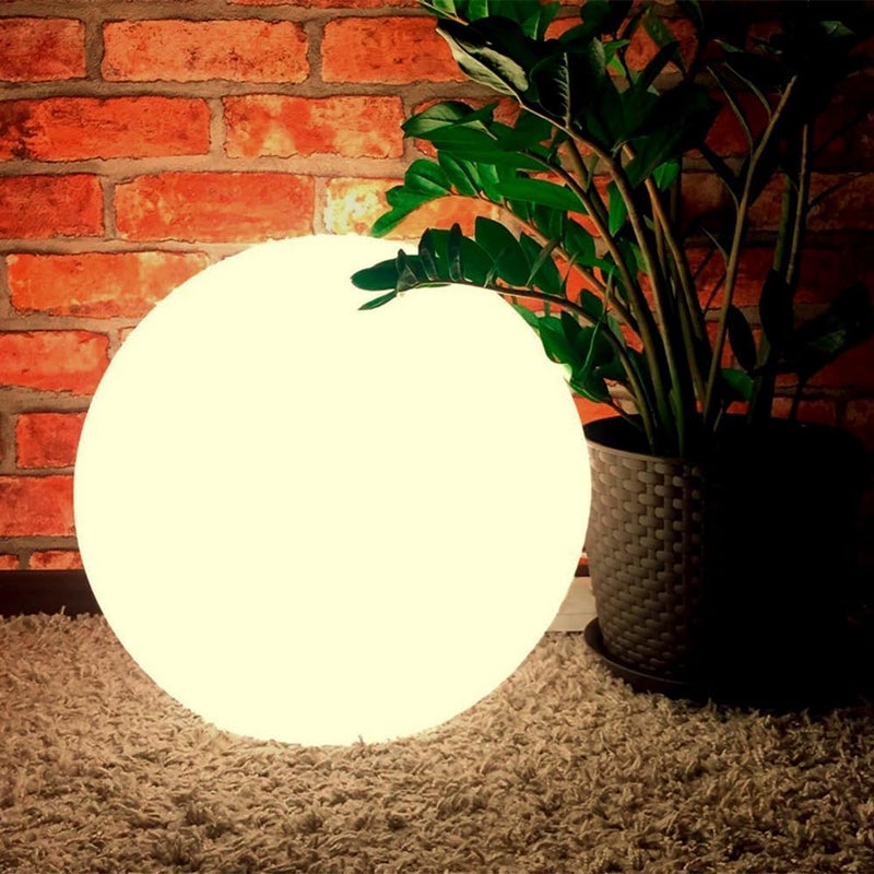 COPU Store Globe Floor Lamp, 14-inch LED Ball Light with Remote,16 RGB Color Dimmable Rechargeable Nursery Globe Lamp, Waterproof Glowing Orb Light for Indoor Outdoor Lighting Decors - Image 1